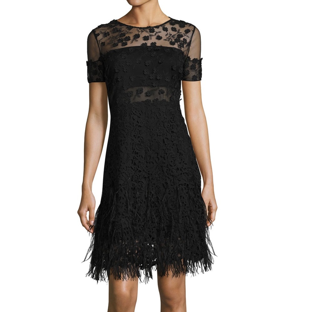 ELIE TAHARI
Anabelle Floral Lace Fringe Dress